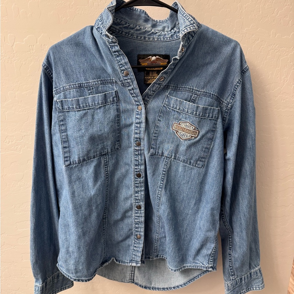 Women’s Harley Davidson Denim Button Up